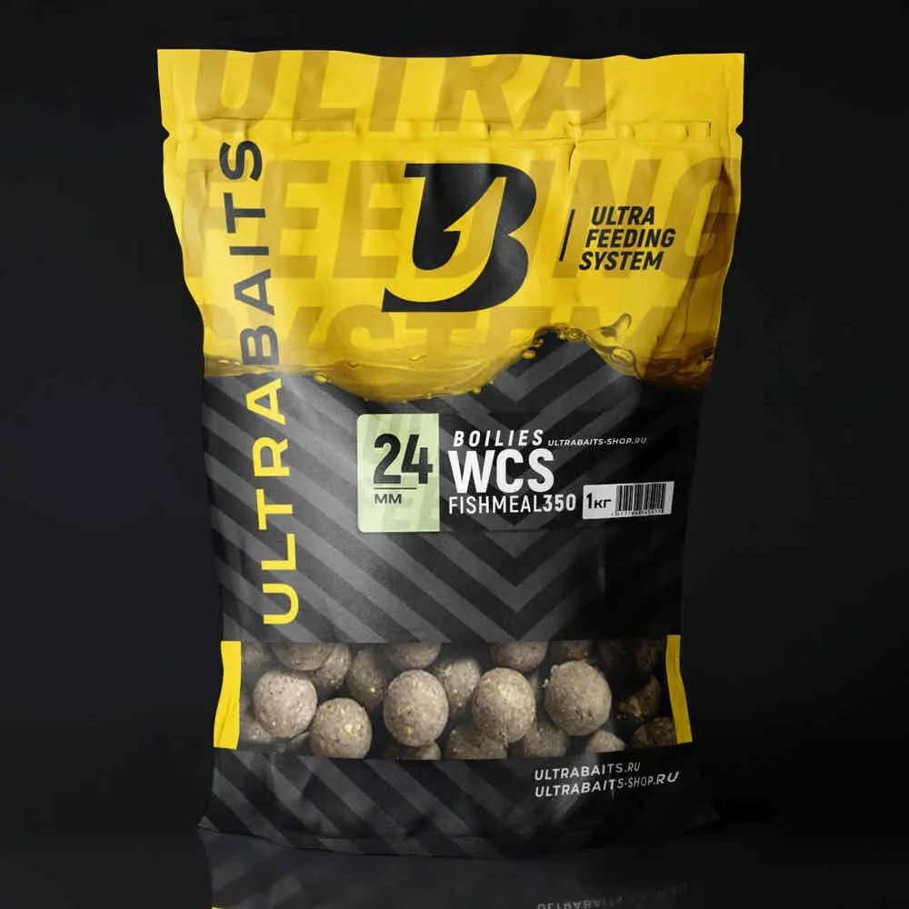 Бойлы прикормочные UltraBaits "Fish Meal 350" (WCS) авторский бойл 1 кг 24 мм