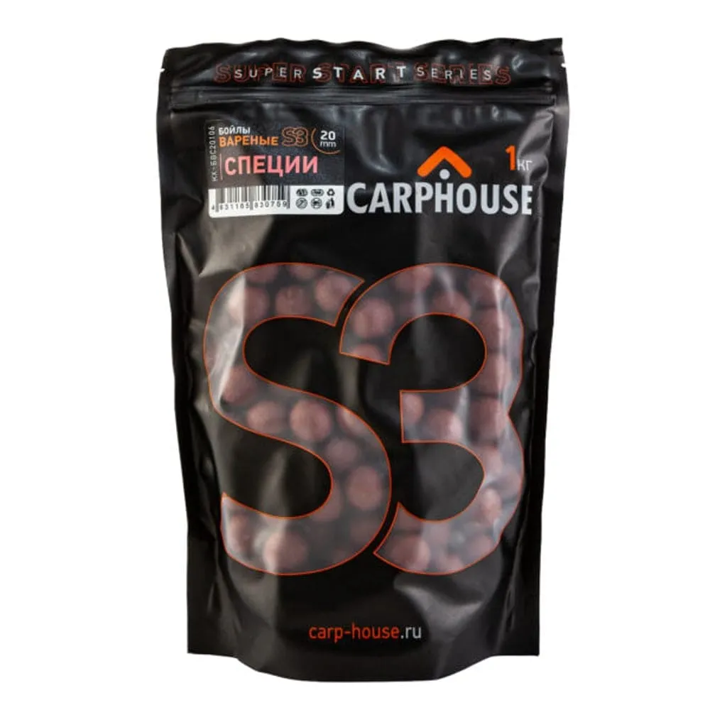 Бойлы Carp House вареные S3 Специи коричневый 1кг