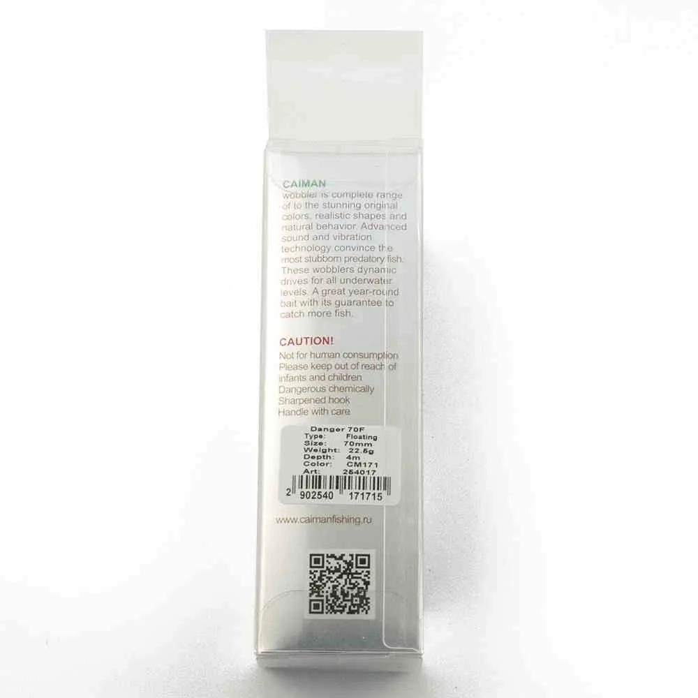 Воблер Caiman Danger 70F 22,5g 4м цвет СМ171