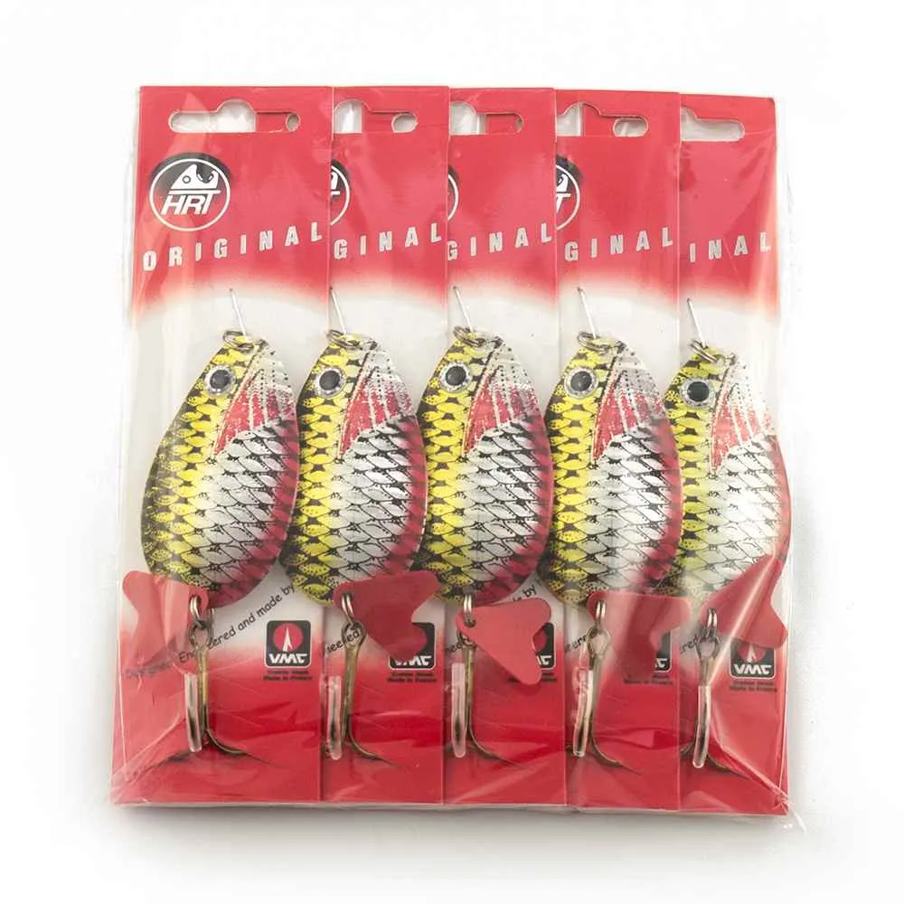 Блесна колеблющаяся HRT(Польша) Kalewa Натуралка желтая 28гр