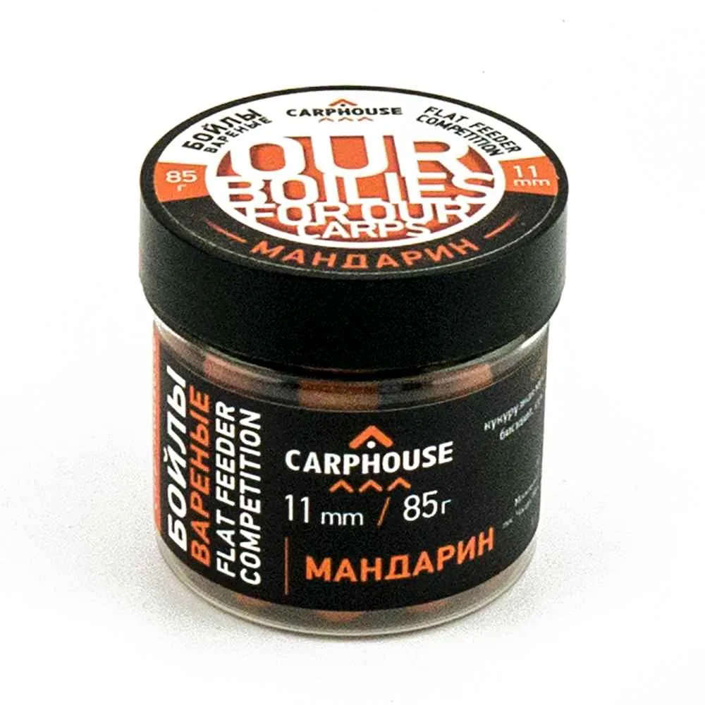 Бойлы Carp House вареные насадочные 11мм Мандарин (банка 85гр)