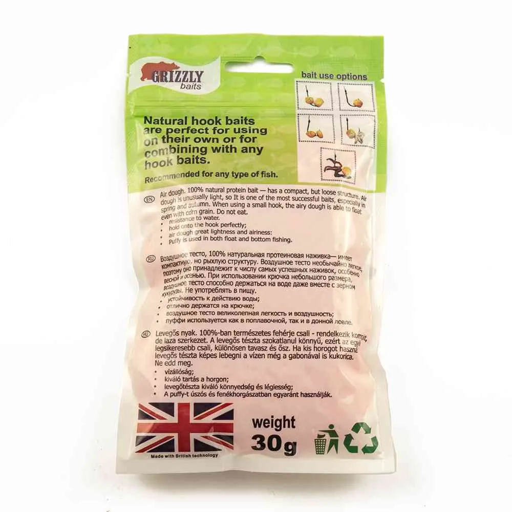 Воздушное пенотесто Fluoro PUFFI Grizzly baits (Клубника)