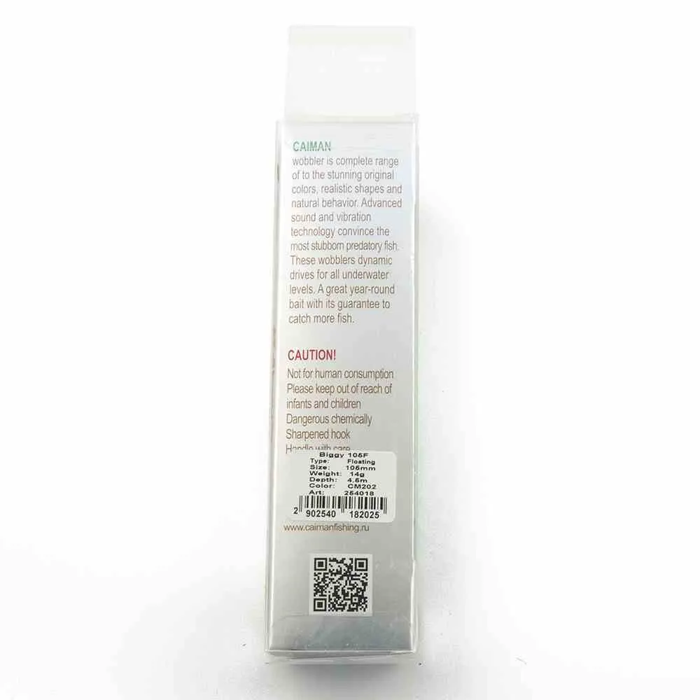 Воблер Caiman Biggy 105F 14g 4,5м цвет СМ202