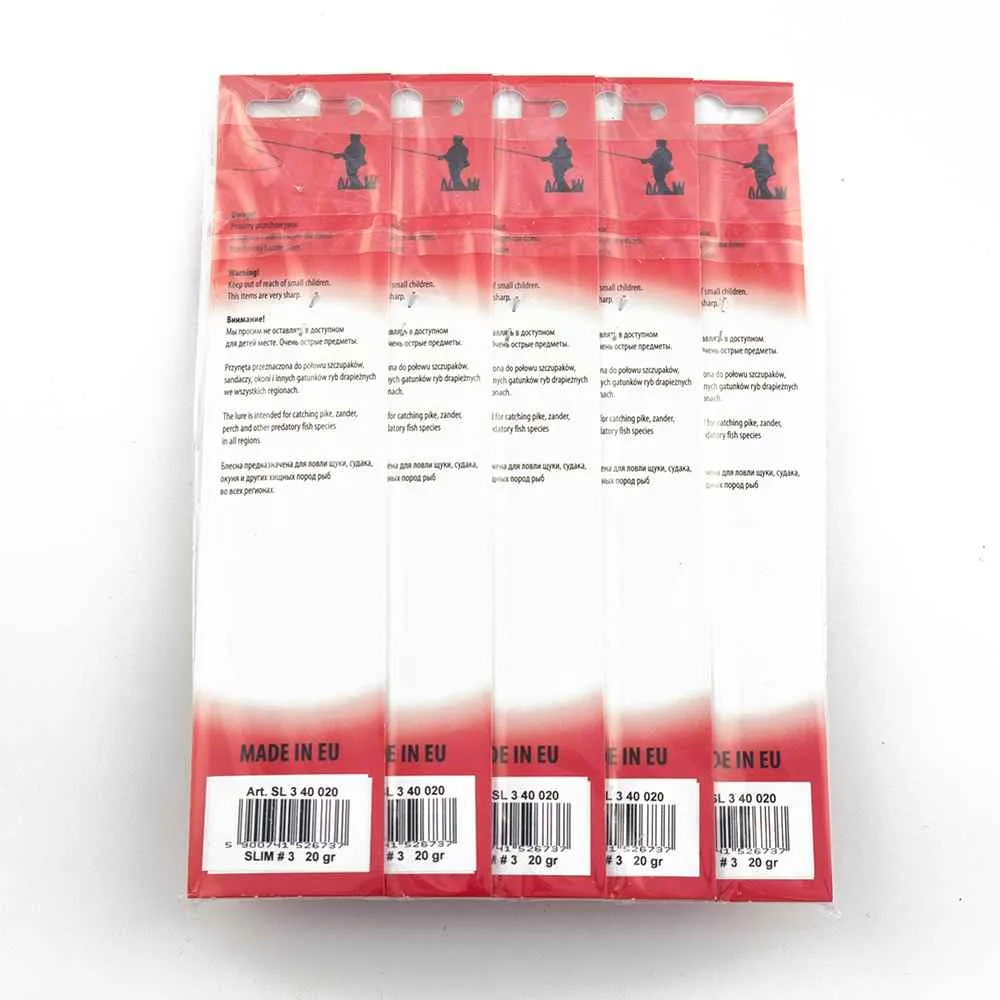 Блесна колеблющаяся HRT(Польша) Slim Черный серебро розов. 20гр