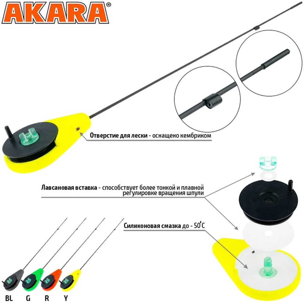 Удочка зимняя Akara BRZ Lemon
