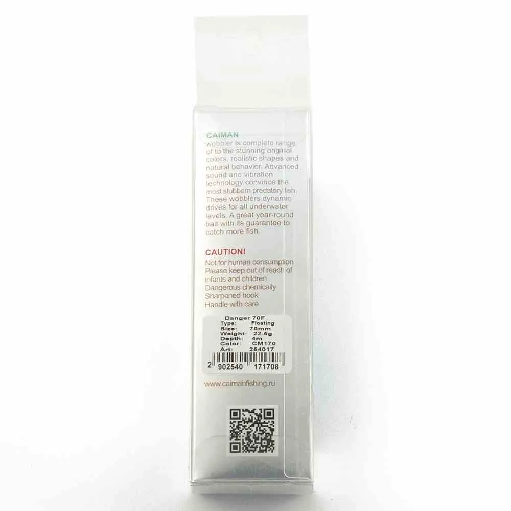 Воблер Caiman Danger 70F 22,5g 4м цвет СМ170