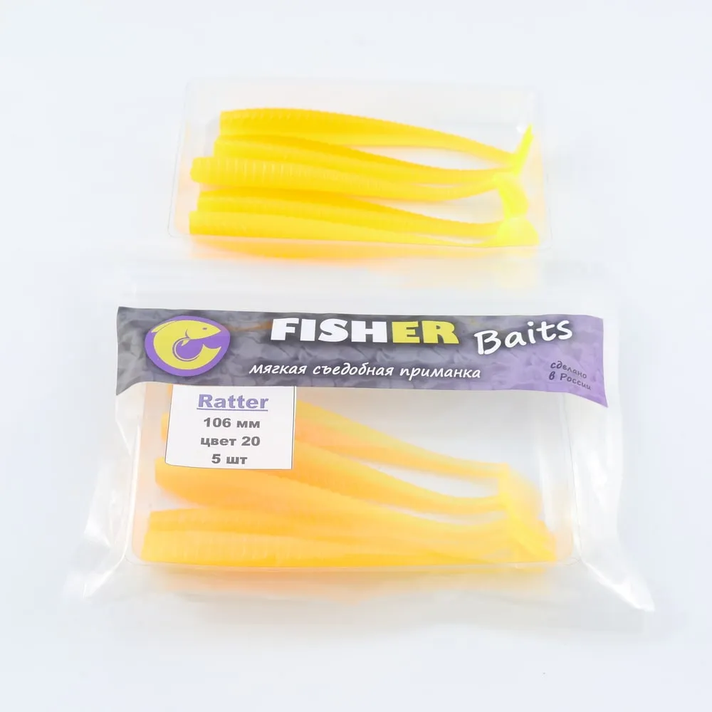 Виброхвост FISHER BAITS Ratter 106мм цвет 20 (уп. 5шт)