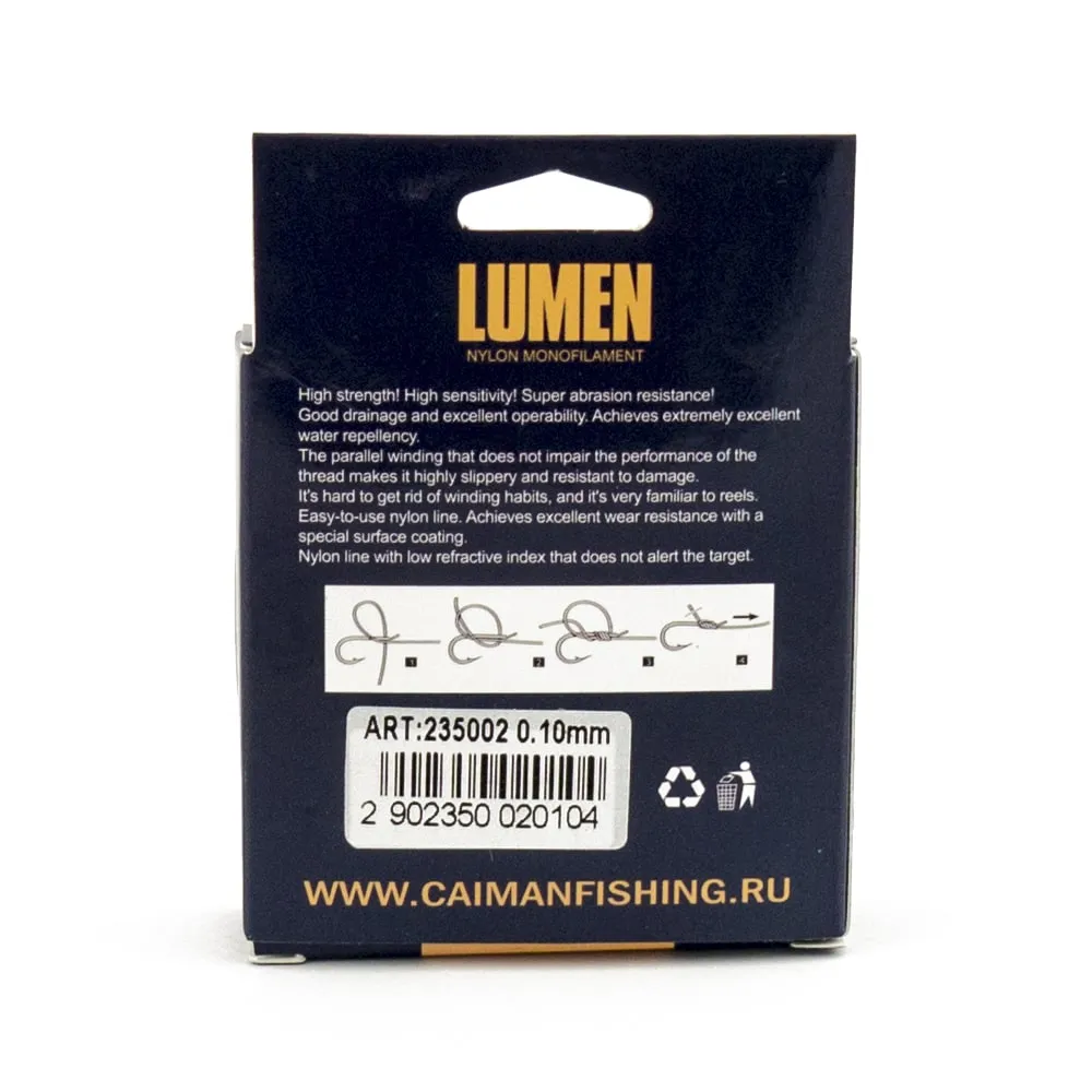 Леска Caiman Lumen 30м 0,10 мм прозрачная