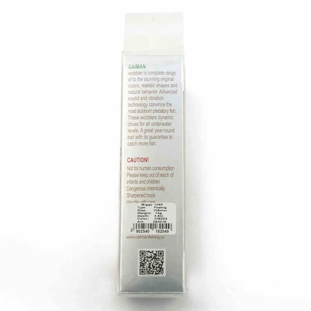 Воблер Caiman Biggy 105F 14g 4,5м цвет СМ204