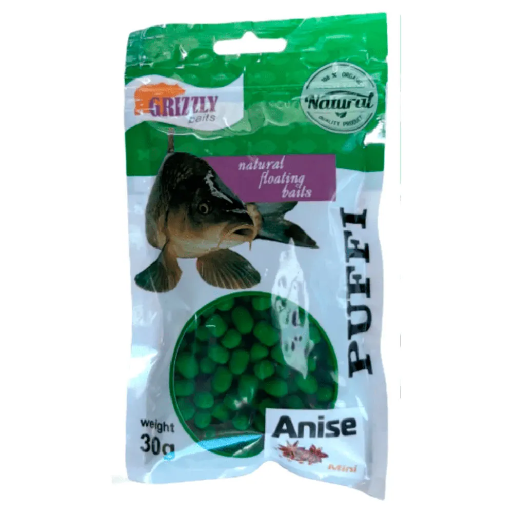 Воздушное пенотесто Fluoro PUFFI Grizzly baits (Анис) 30g
