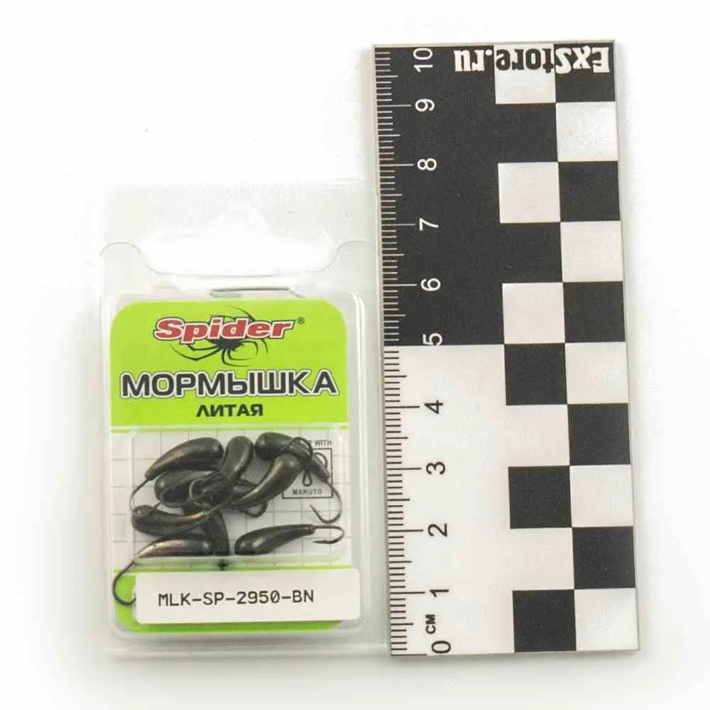 Мормышка Spider литая Уралка с отверст. 5,0 мм BN (10шт в упак)