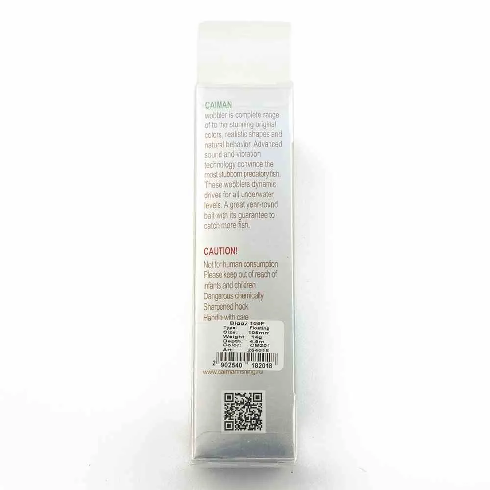 Воблер Caiman Biggy 105F 14g 4,5м цвет СМ201