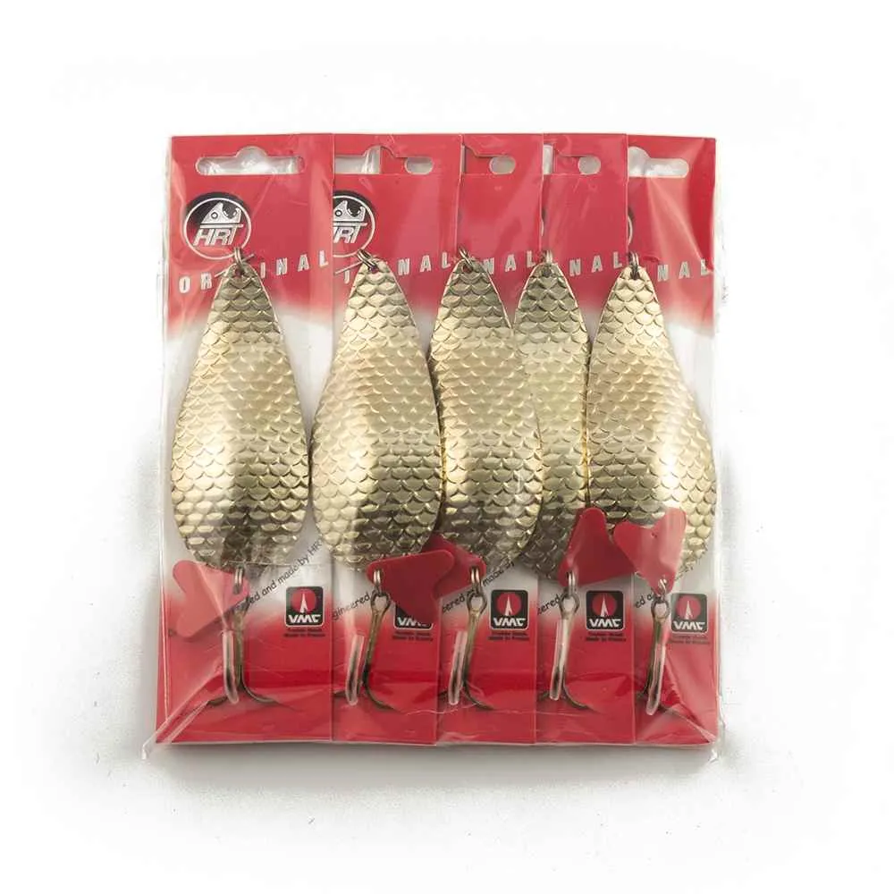 Блесна колеблющаяся HRT(Польша) Alga латунь чешуя 38гр