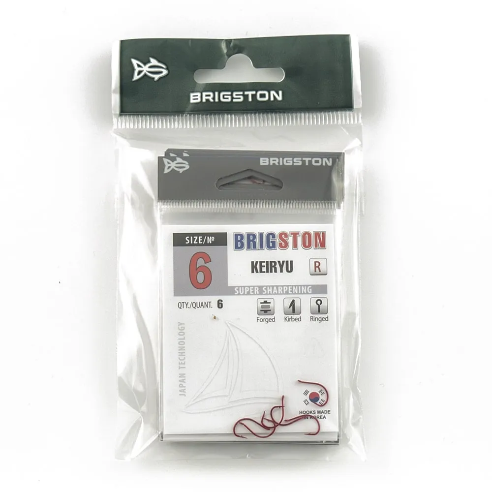 Крючок Brigston Keiryu Red № 6 ( уп. 6 шт.)