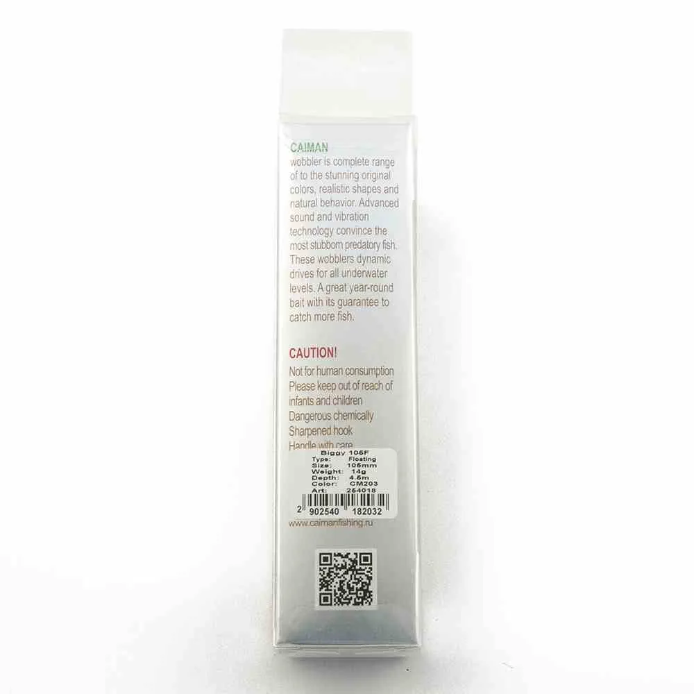 Воблер Caiman Biggy 105F 14g 4,5м цвет СМ203
