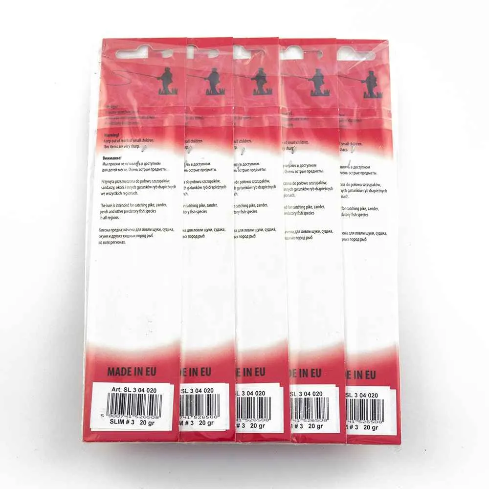 Блесна колеблющаяся HRT(Польша) Slim Серебро чешуя 20гр