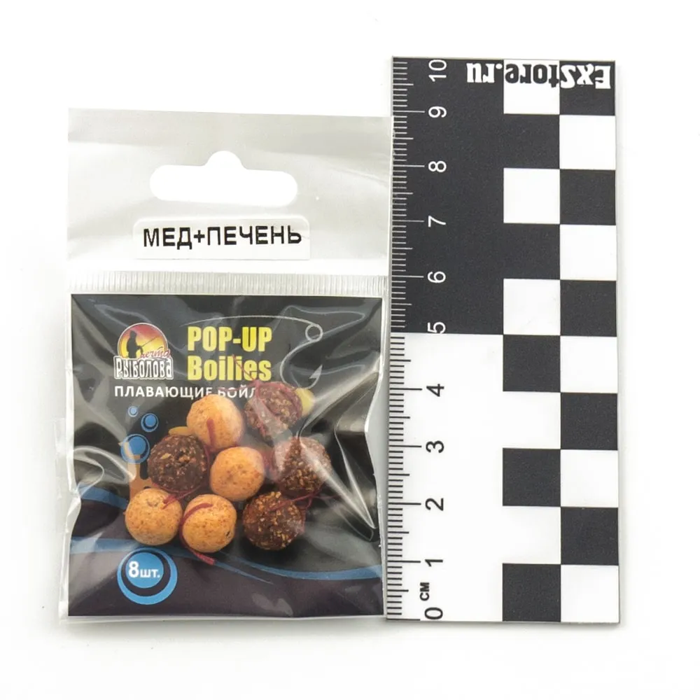 Бойлы плавающие "Мечта рыболова" Мед-печень (20шт в упак)