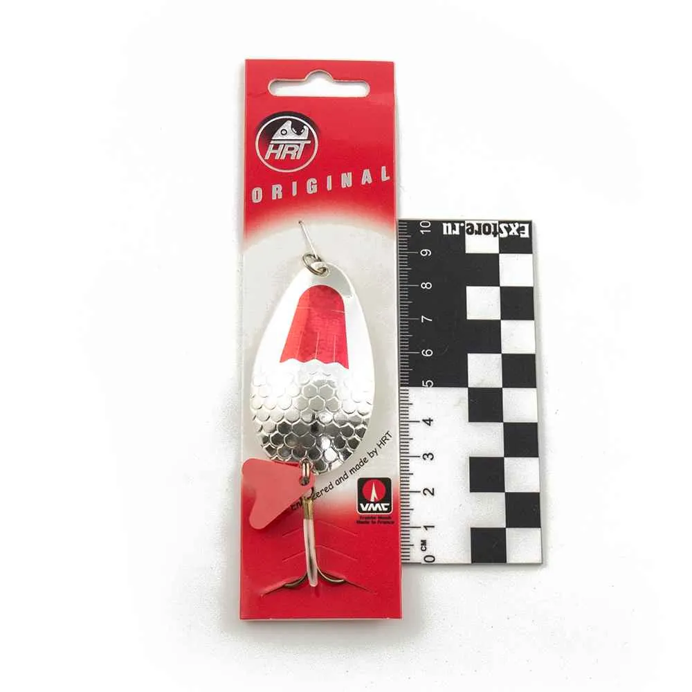 Блесна колеблющаяся HRT(Польша) Kalewa Серебро-красный 28гр