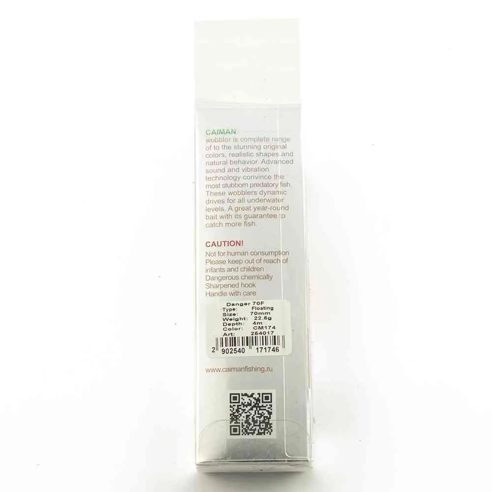 Воблер Caiman Danger 70F 22,5g 4м цвет СМ174