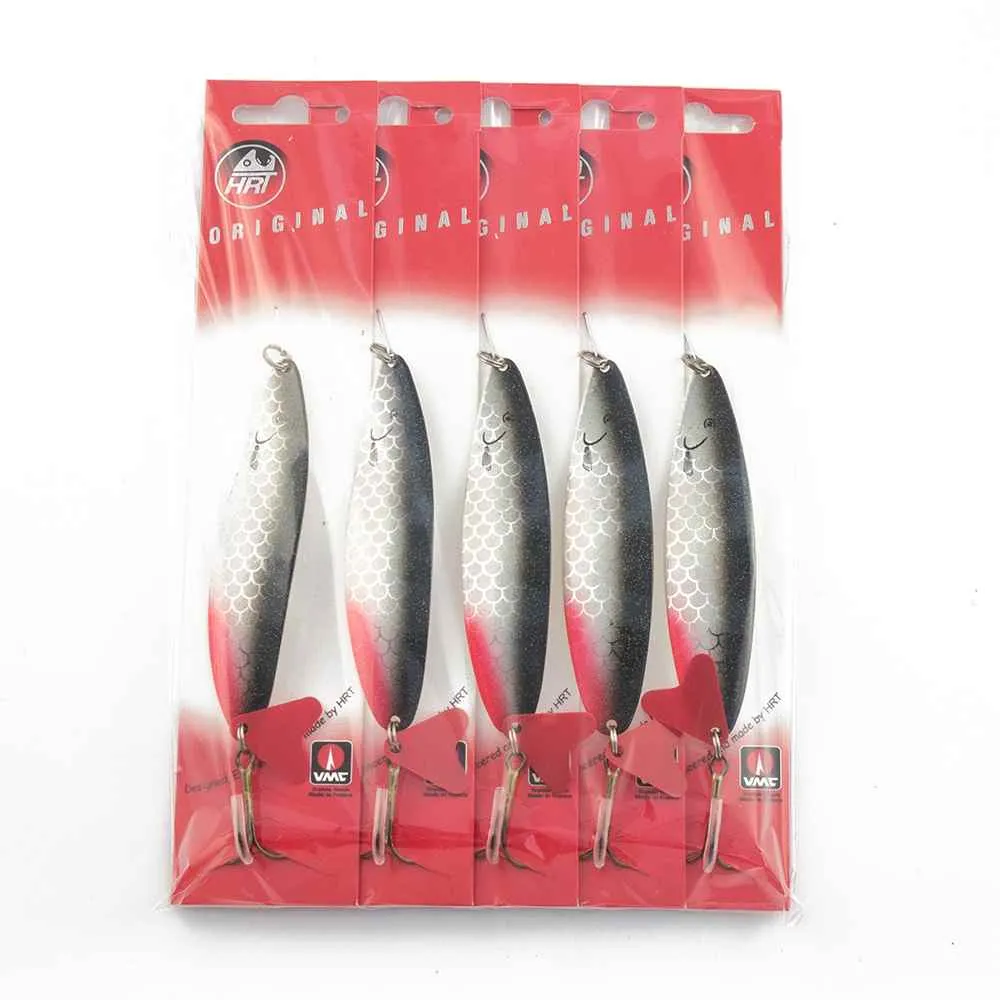 Блесна колеблющаяся HRT(Польша) Slim Черный серебро розов. 20гр