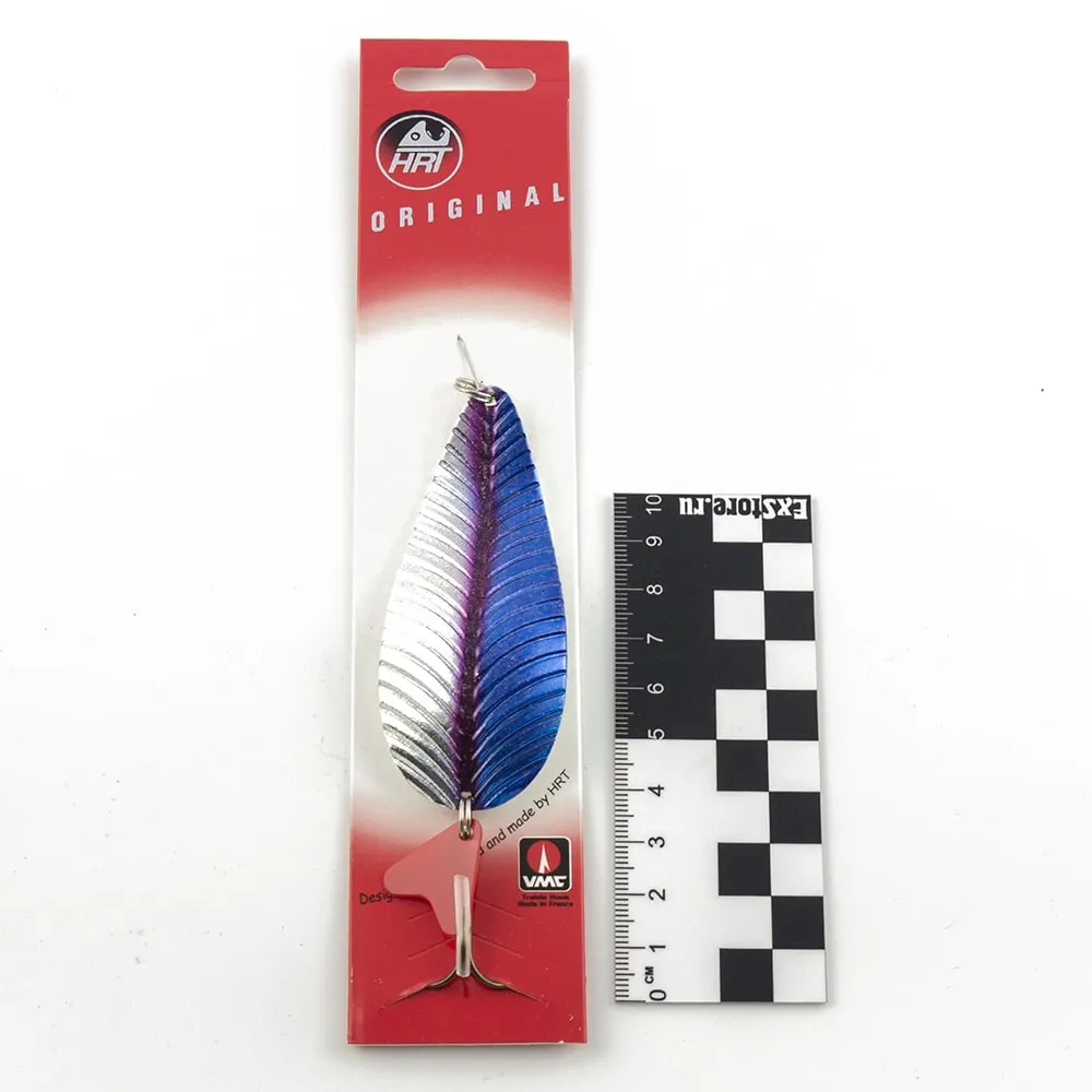 Блесна колеблющаяся HRT(Польша) Alga #2 Серебро-синий 38гр