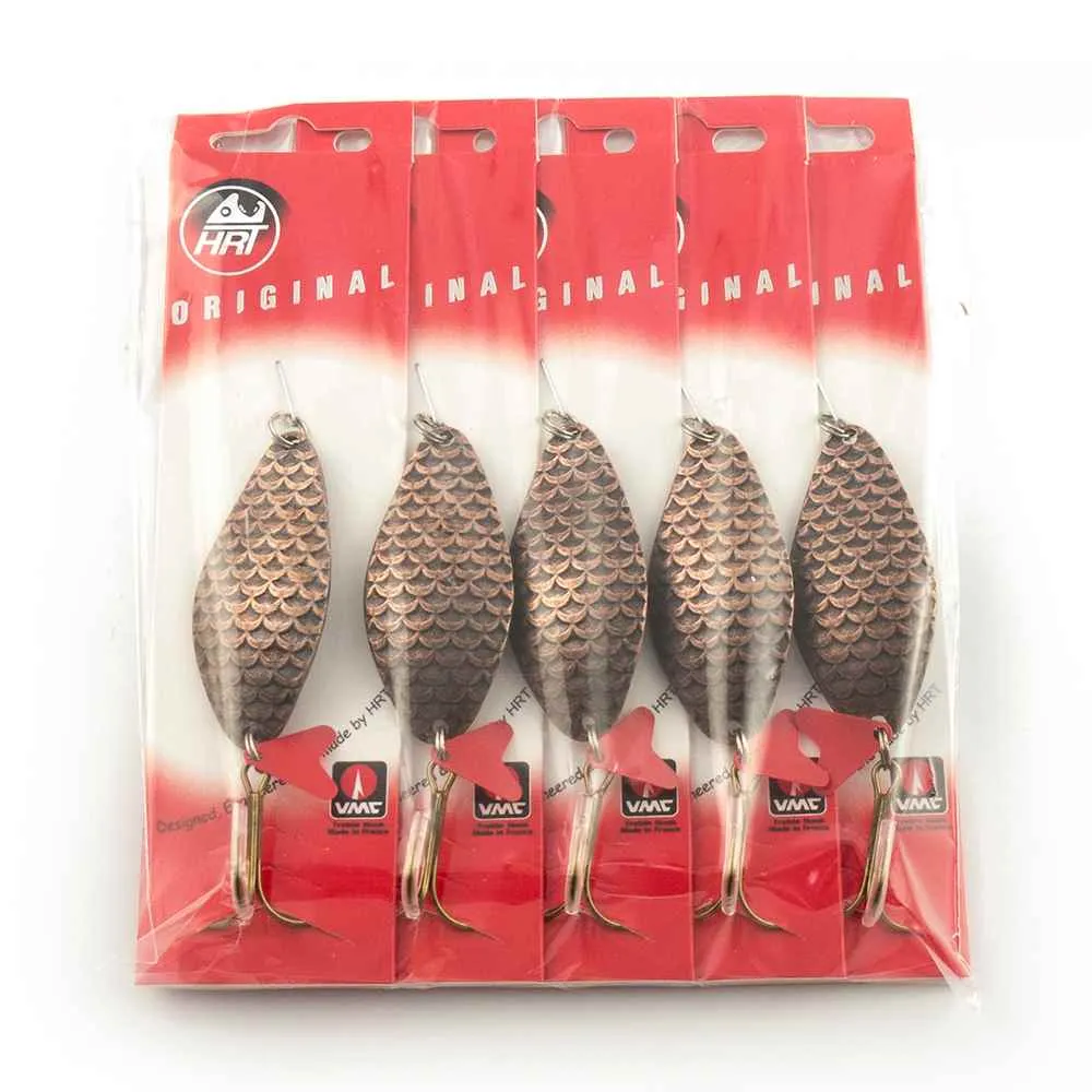 Блесна колеблющаяся HRT(Польша) Alga медь чешуя матовая 16гр