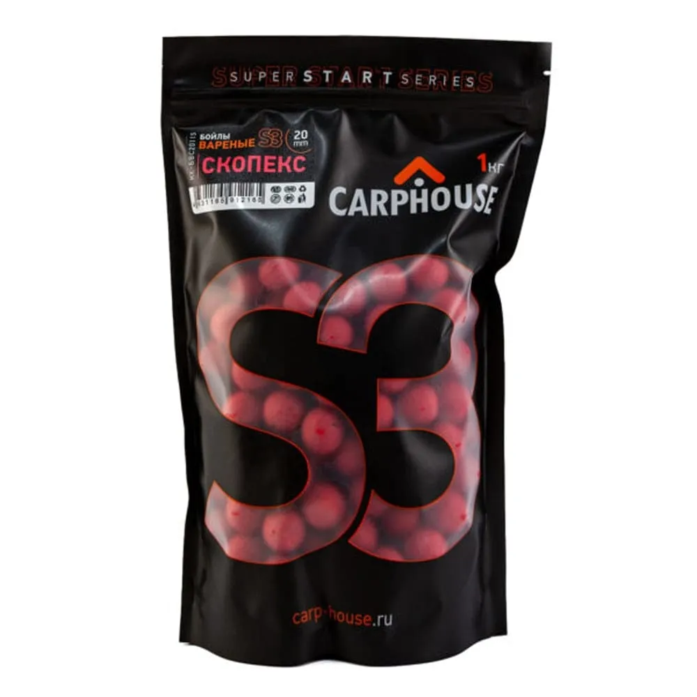 Бойлы Carp House вареные S3 Скопекс красный 1кг