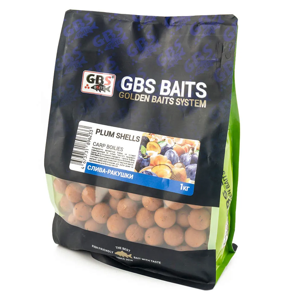Бойлы GBS Baits 20мм 1кг Слива-ракушка