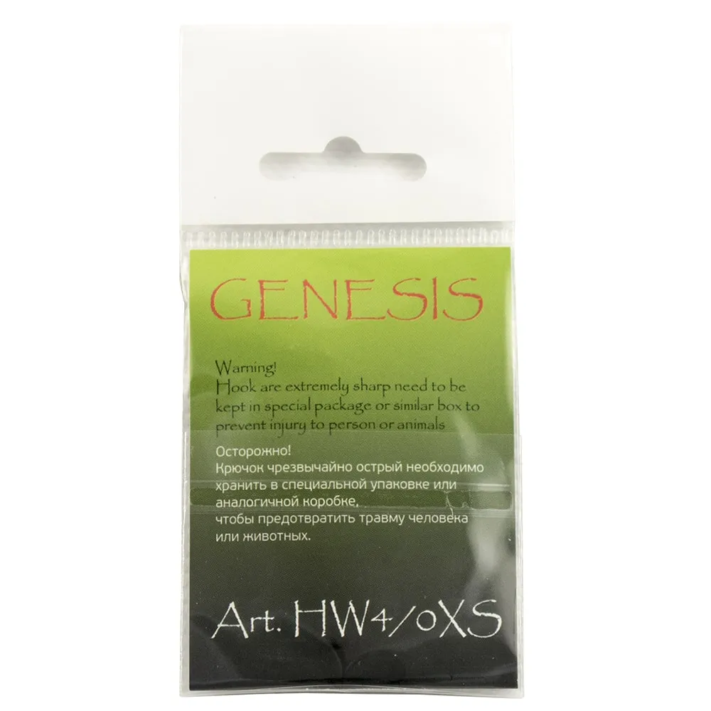 Крючок офсетный Genesis Hyper Worm № 4/0 art. HW4/0XS (4 шт. в упак.)