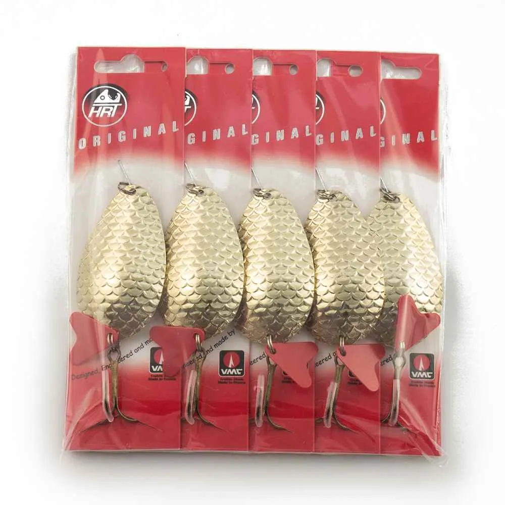 Блесна колеблющаяся HRT(Польша) Kalewa Латунь чешуя 28гр