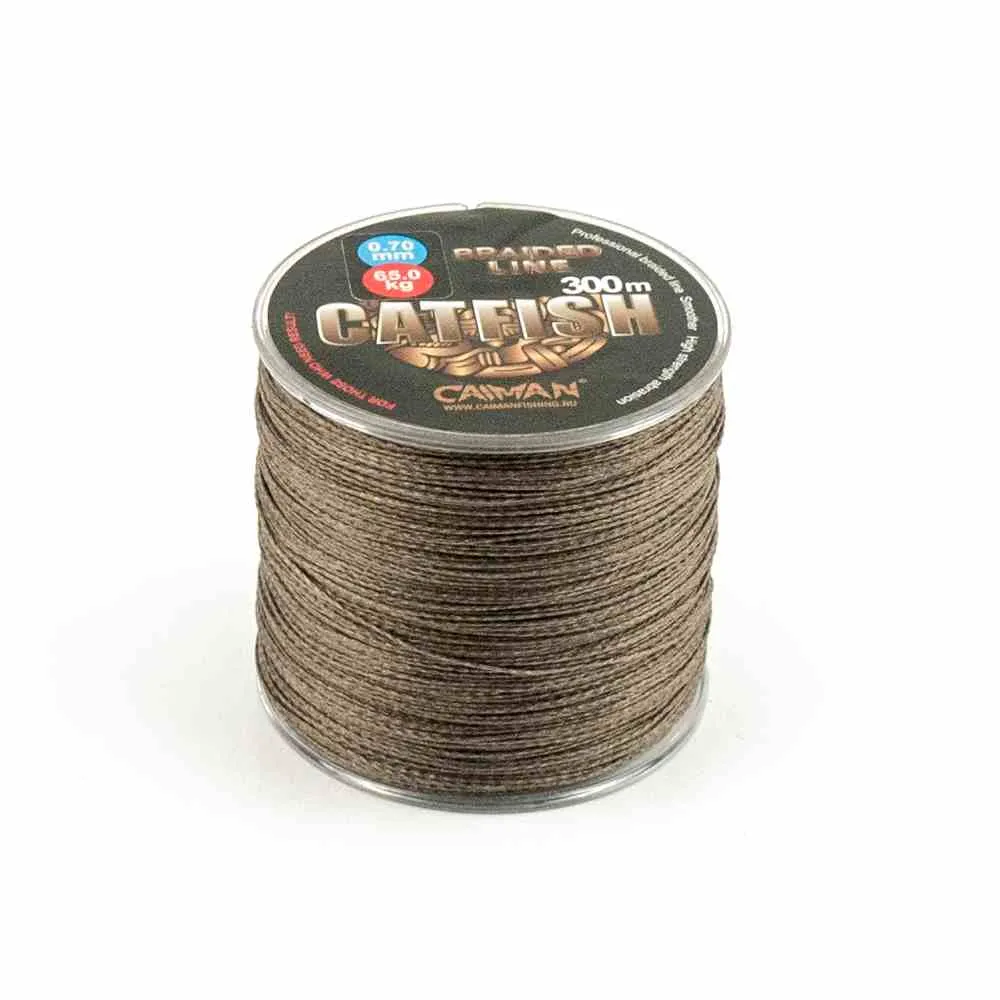 Шнур Caiman Catfish 300м 0,7мм 65кг коричневый