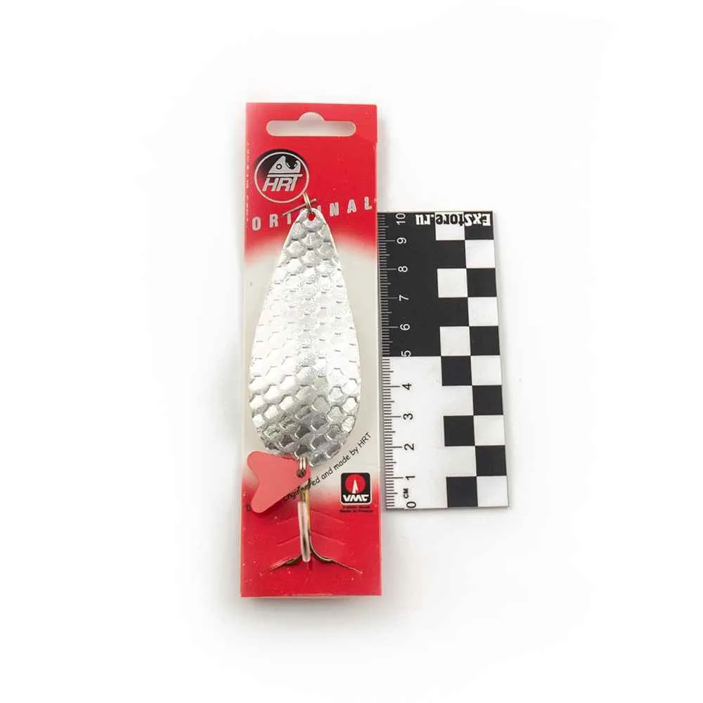 Блесна колеблющаяся HRT(Польша) Alga Серебро чешуя блестки 38гр