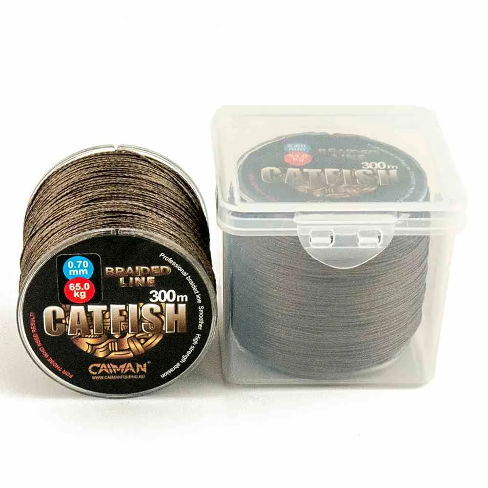 Шнур Caiman Catfish 300м 0,7мм 65кг коричневый