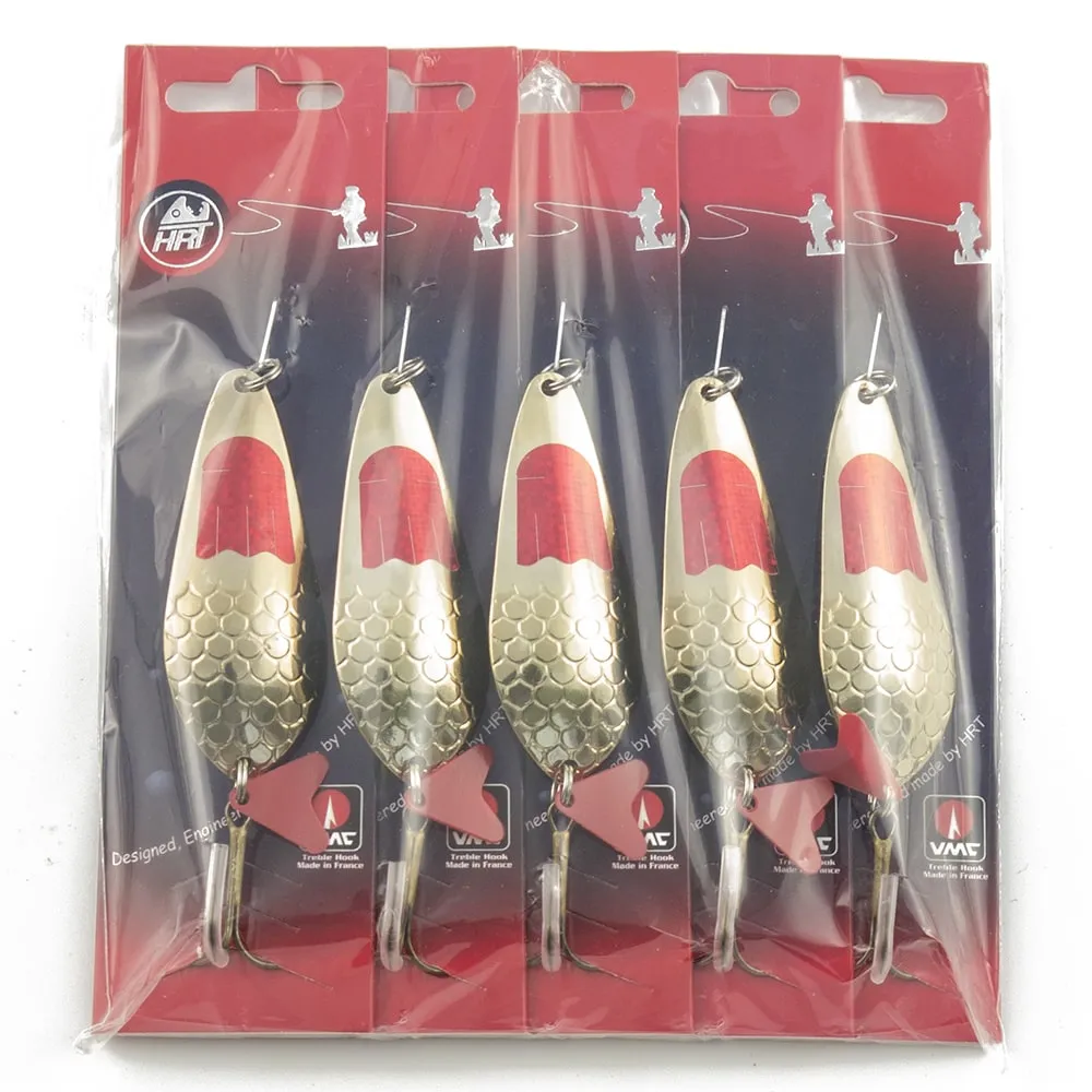 Блесна колеблющаяся HRT(Польша) Atom #3 латунь красная 20гр