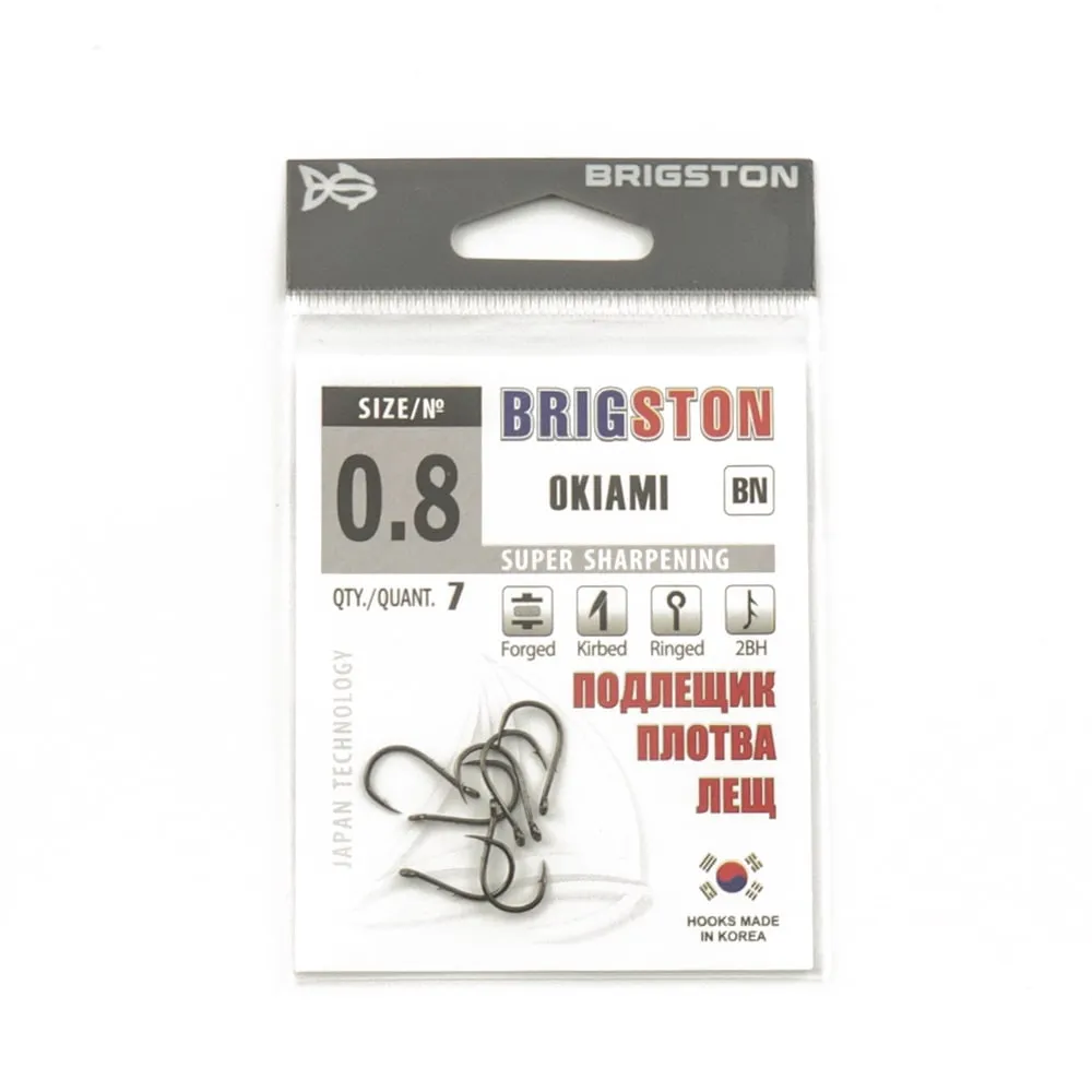 Крючок Brigston Okiami № 0,8 ( уп. 7 шт.)