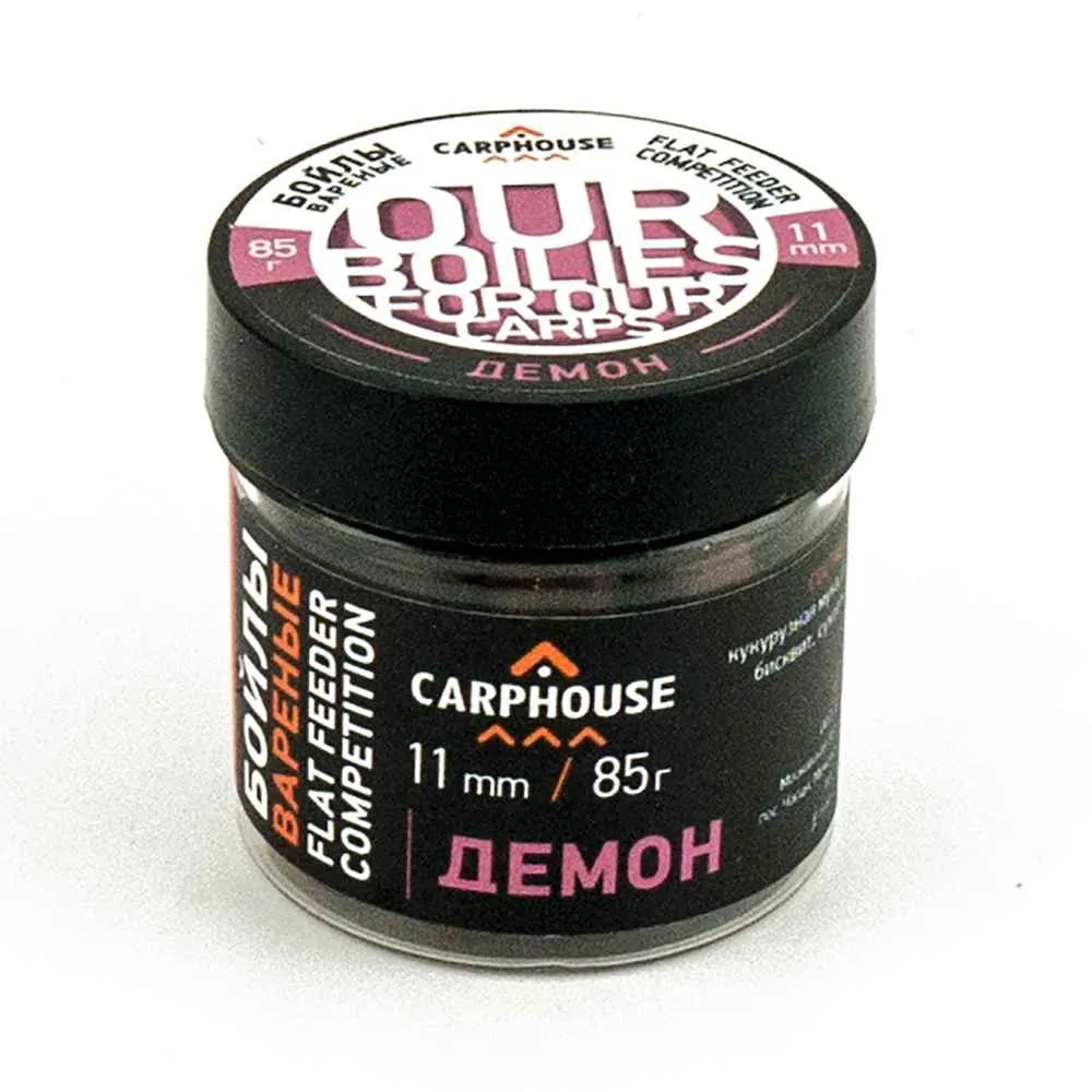 Бойлы Carp House вареные насадочные 11мм Демон (банка 85гр)