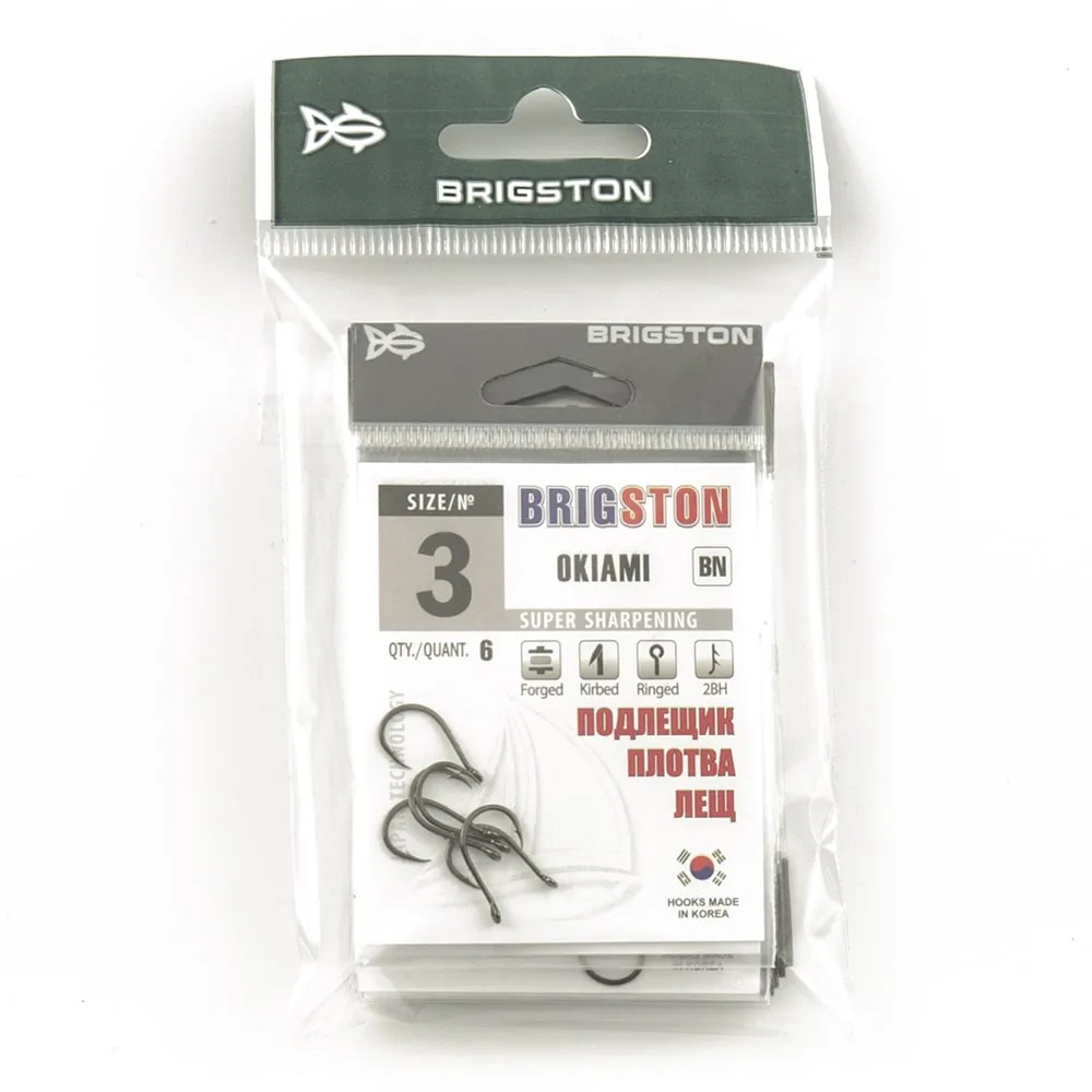 Крючок Brigston Okiami № 3 ( уп. 6 шт.)