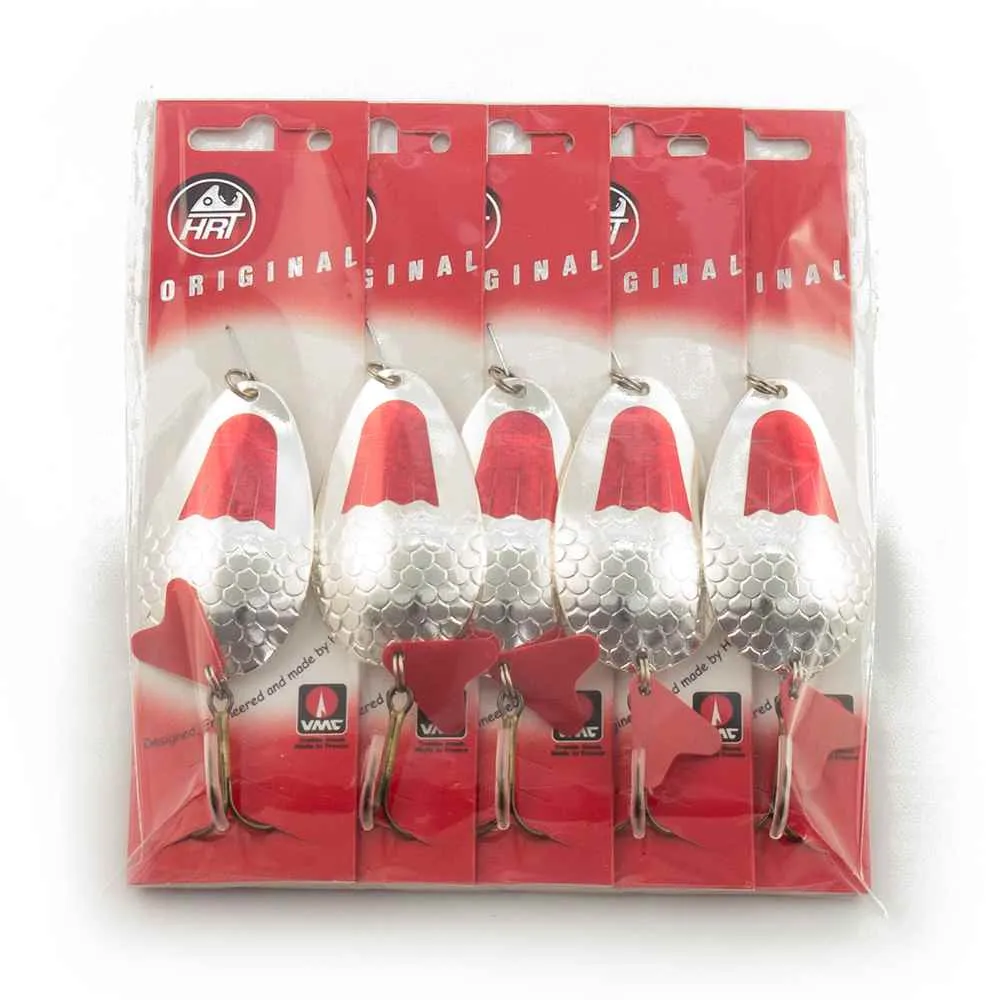 Блесна колеблющаяся HRT(Польша) Kalewa Серебро-красный 28гр