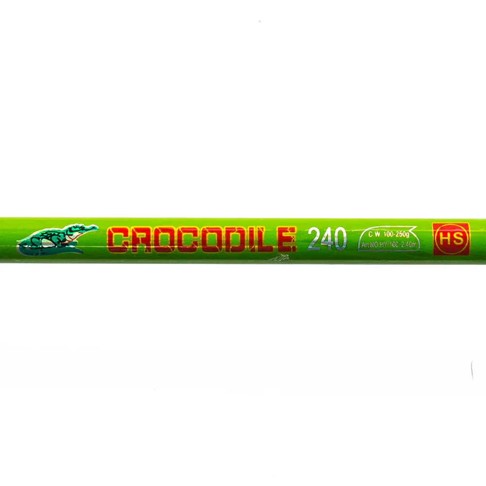 Удилище "Крокодил" зеленый на резьбе 100-250g 2,4 m