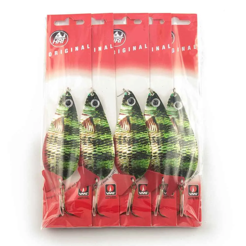 Блесна колеблющаяся HRT(Польша) Alga Натуралка зеленая 38гр