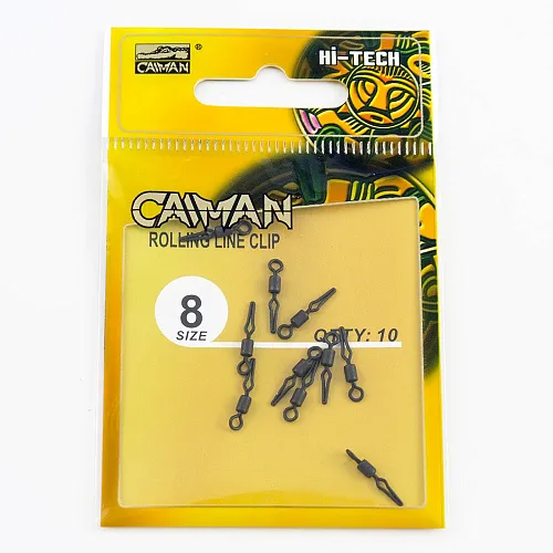 Вертлюг Caiman 216025 Black mat #8 10шт/уп 