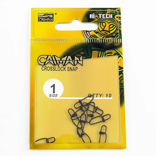 Застёжка Caiman 216030 Black mat #1 10шт/уп 