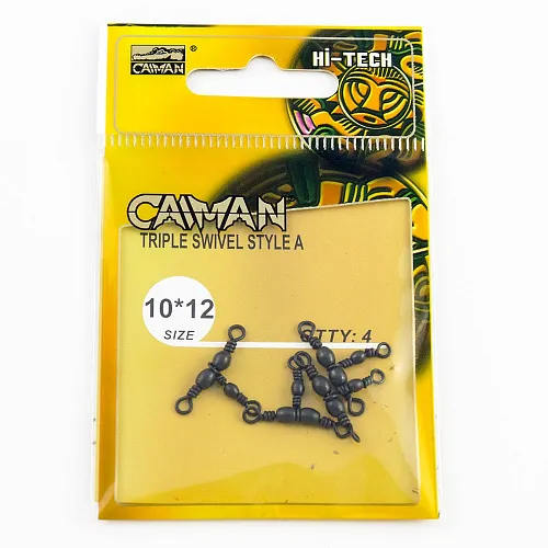 Вертлюг на три направления Caiman 60006 №10*12 4шт/уп 