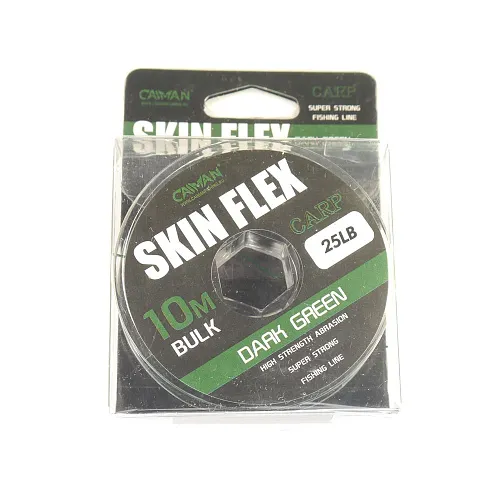 Поводочный материал Caiman Skin Flex в оплетке Dark Green 10m 25lbs 215865