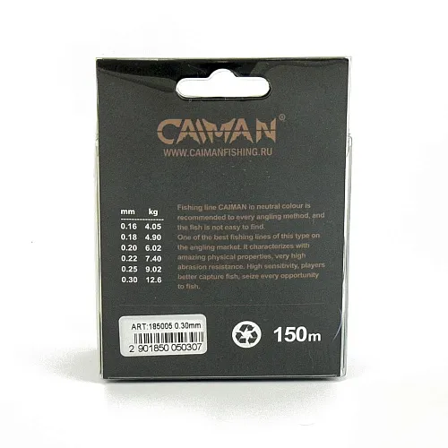 Леска Caiman Competition match sinking 150м 0.30мм черная 
