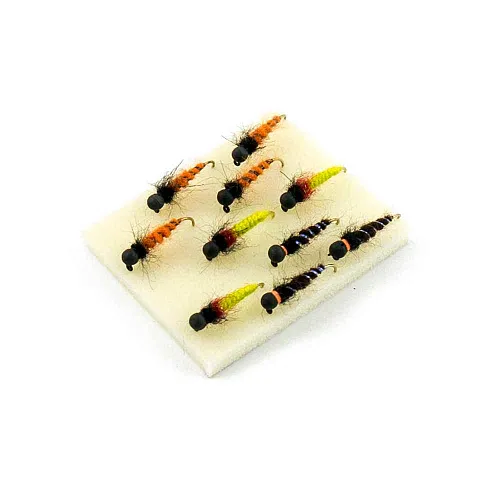 Мормышка вольфрамовая Мастив Ручейник дробь черный (вяз. песочный) (d. 4) 0,8гр (№10)