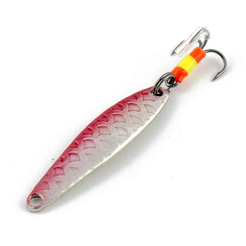 Блесна зимняя Profilux Окуневая 2,5гр цв. 09 серебро+вишня чешуя