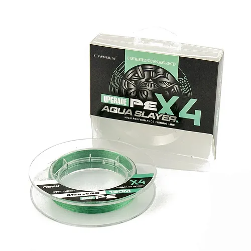 Шнур Caiman 4X PE Aqua Slayer 150m 0,16мм