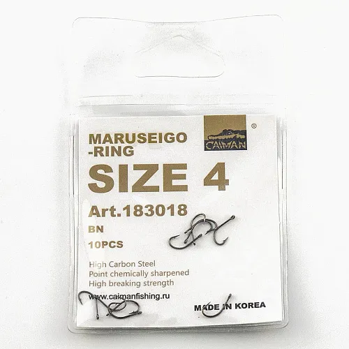 Крючки Caiman Maruseigo-Ring № 4 (уп. 10шт.) 183018