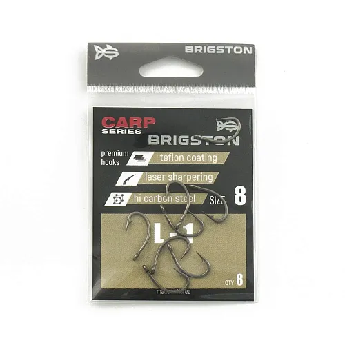 Крючок Brigston L-1Teflon № 8 ( уп. 6 шт.)